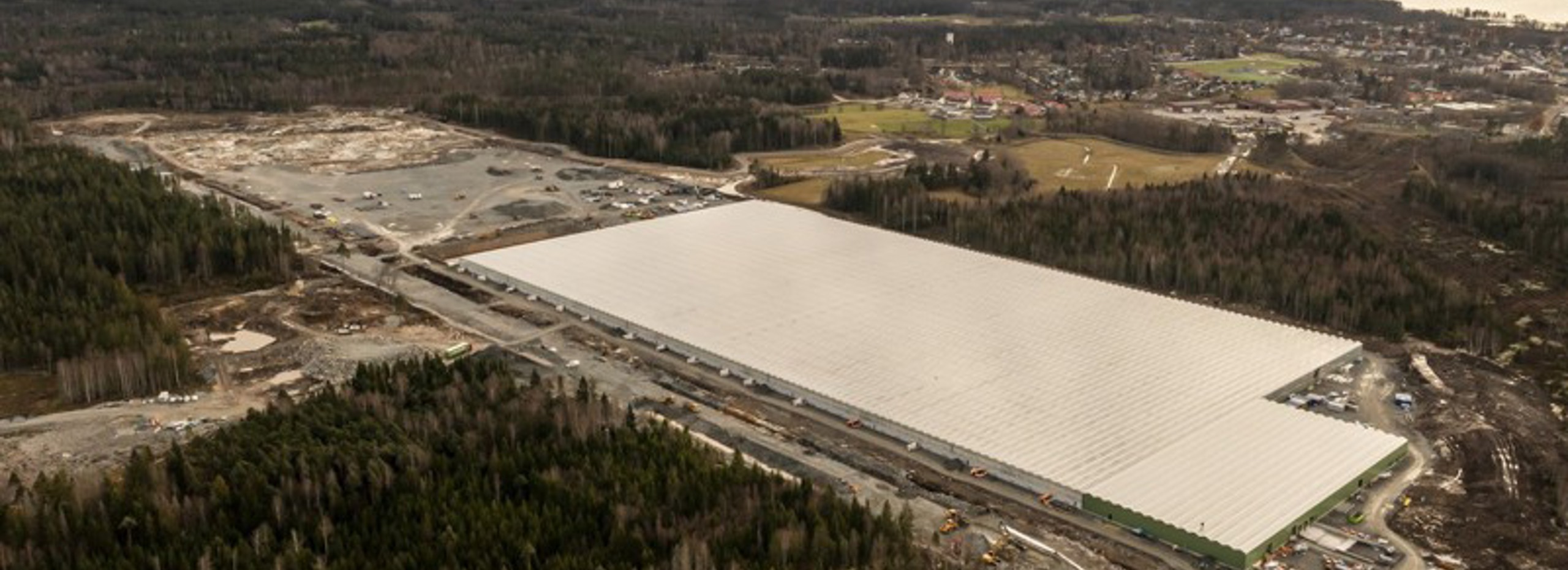 Greenhouse from above in Sweden